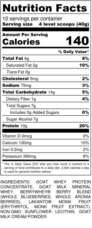 Proteina de Cabra PACIFIC NORTHWEST BERRYWHEY